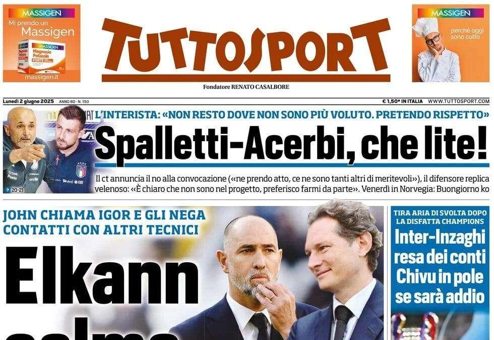 Juve in difficoltà dopo il rifiuto di Conte. Tuttosport: "Elkann chiama Tudor" 