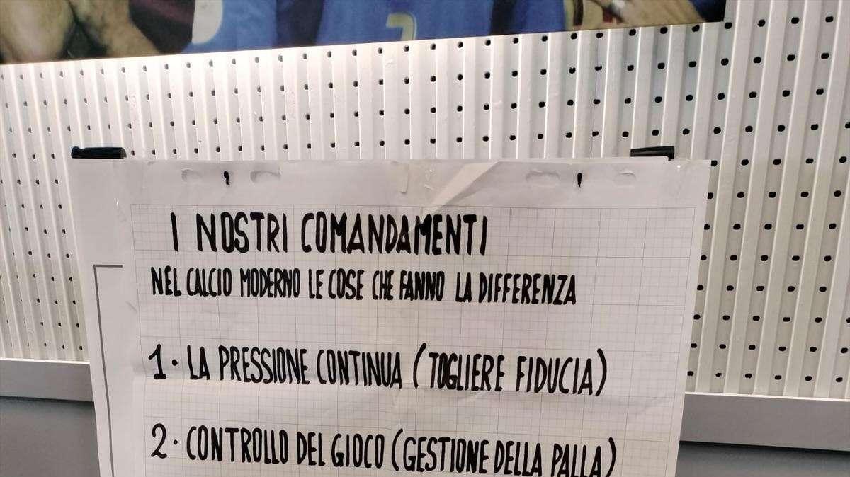 FOTO - Le tavole di Spalletti a Coverciano: "Ecco i nostri comandamenti"