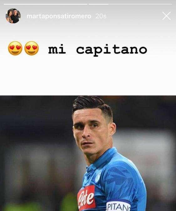 FOTO - "Mi capitano", messaggio di lady Callejon per la prima volta con la fascia azzurra