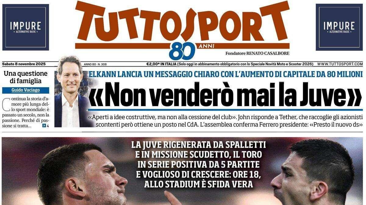 E' il giorno di Juve-Torino, Tuttosport: "Sa di derby"