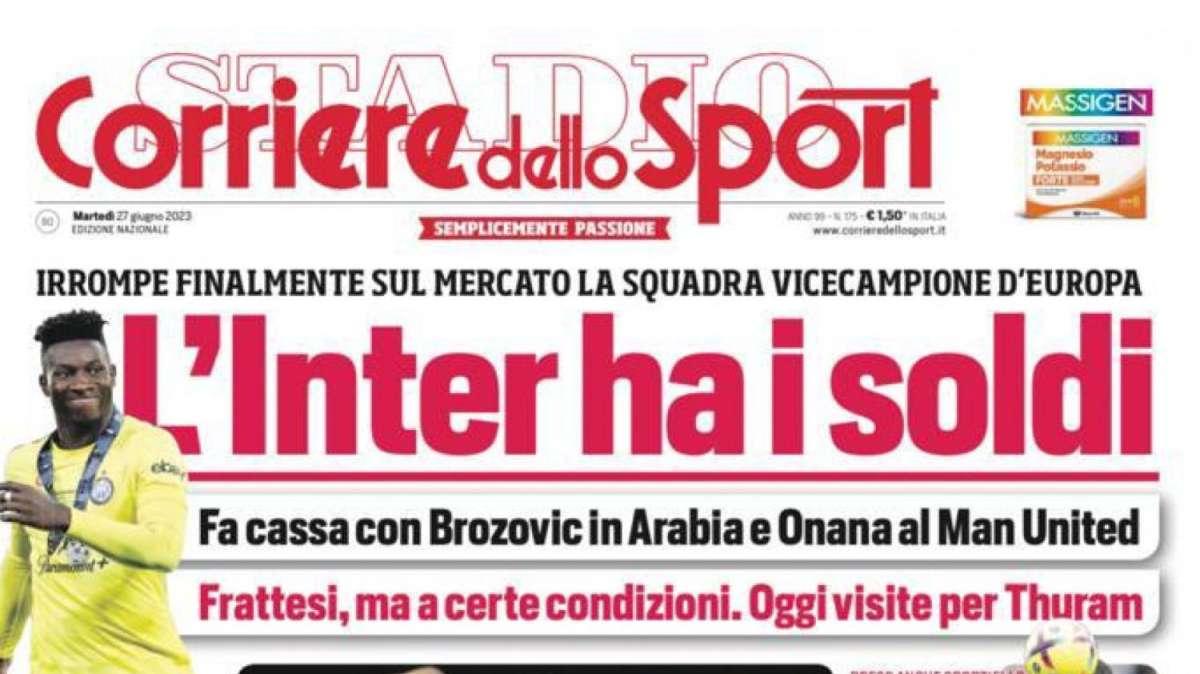 PRIMA PAGINA - CdS: “Koulibaly, messaggio a Osimhen e compagni: ‘Non lasciate Napoli’”