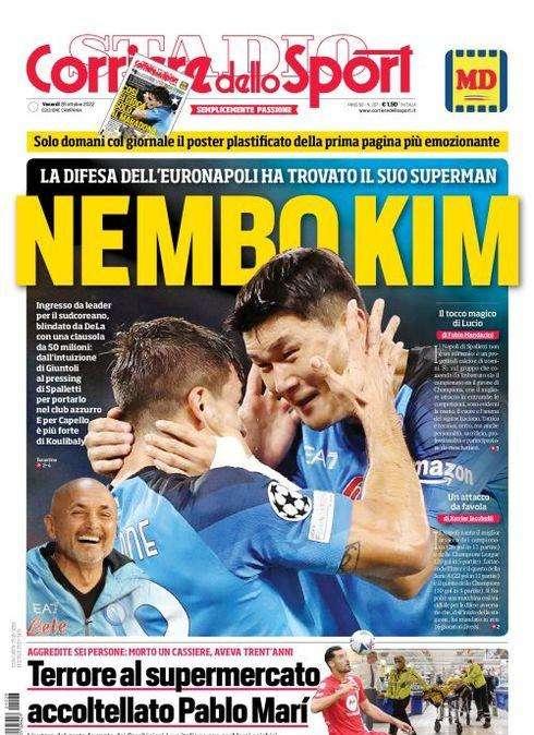 PRIMA PAGINA - Cds Campania: “Nembo Kim”