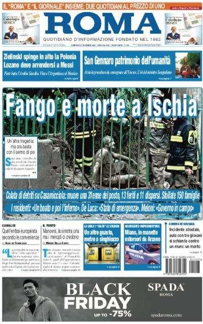 PRIMA PAGINA - Il Roma: "Zielinski spinge in alto la Polonia. Lozano deve arrendersi a Messi"
