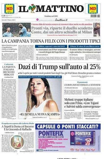 Il Mattino: "Pronti via, riparte il duello scudetto. Conte, dai un altro schiaffo al Milan"