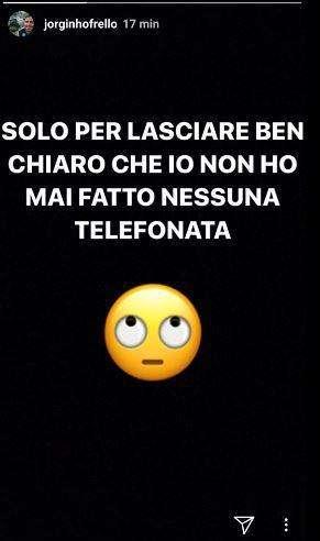 FOTO - Jorginho smentisce anche su Instagram: "Non ho mai fatto nessuna telefonata..."