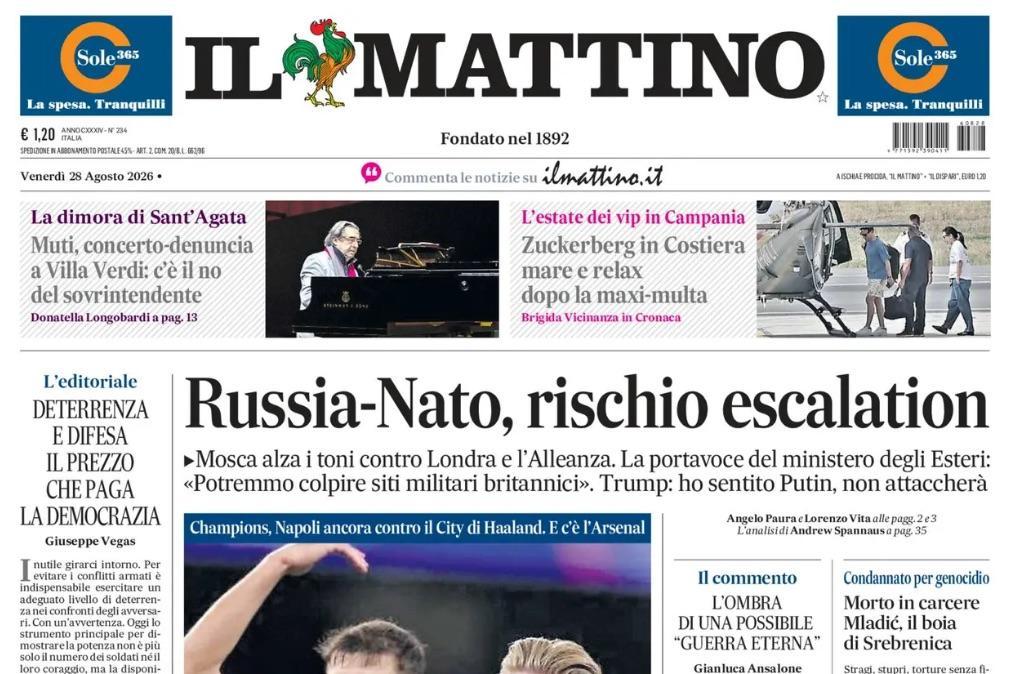 Sorteggi Champions Napoli, Il Mattino: "Sindrome inglese"