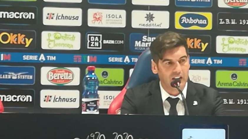 Roma, Fonseca in conferenza: "Gara preparata in un giorno, ma con le grandi c'è un blocco!"