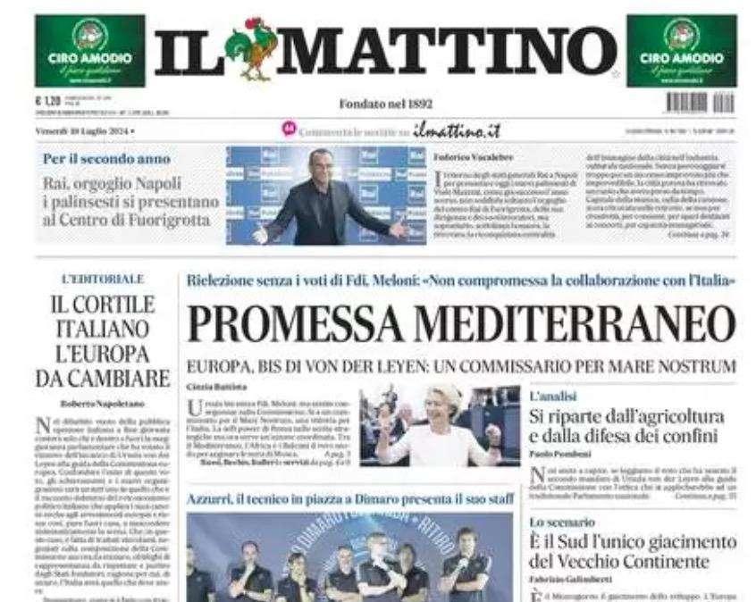 Il Mattino: "Conte, l'abbraccio con i tifosi. Oriali: l'impossibile per vincere"