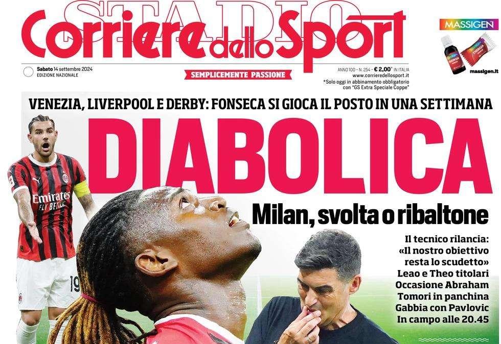 Corriere dello Sport: "Milan, svolta o ribaltone. Conte, sarto di Napoli"