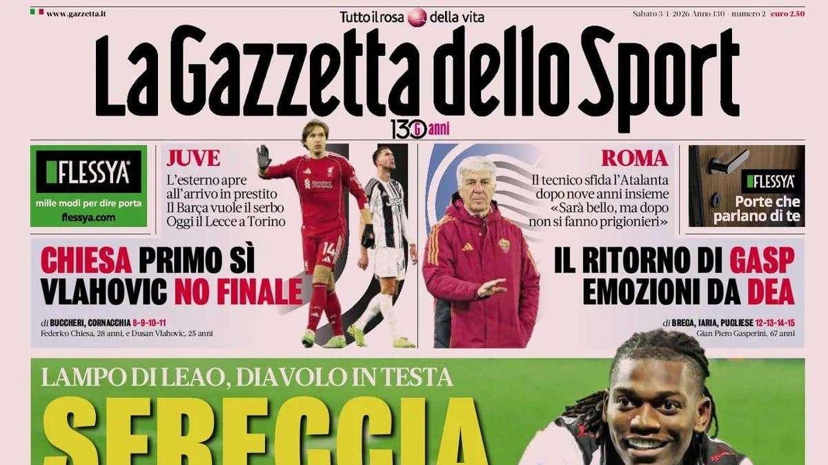 Gazzetta dello Sport: "Sfreccia il Milan"