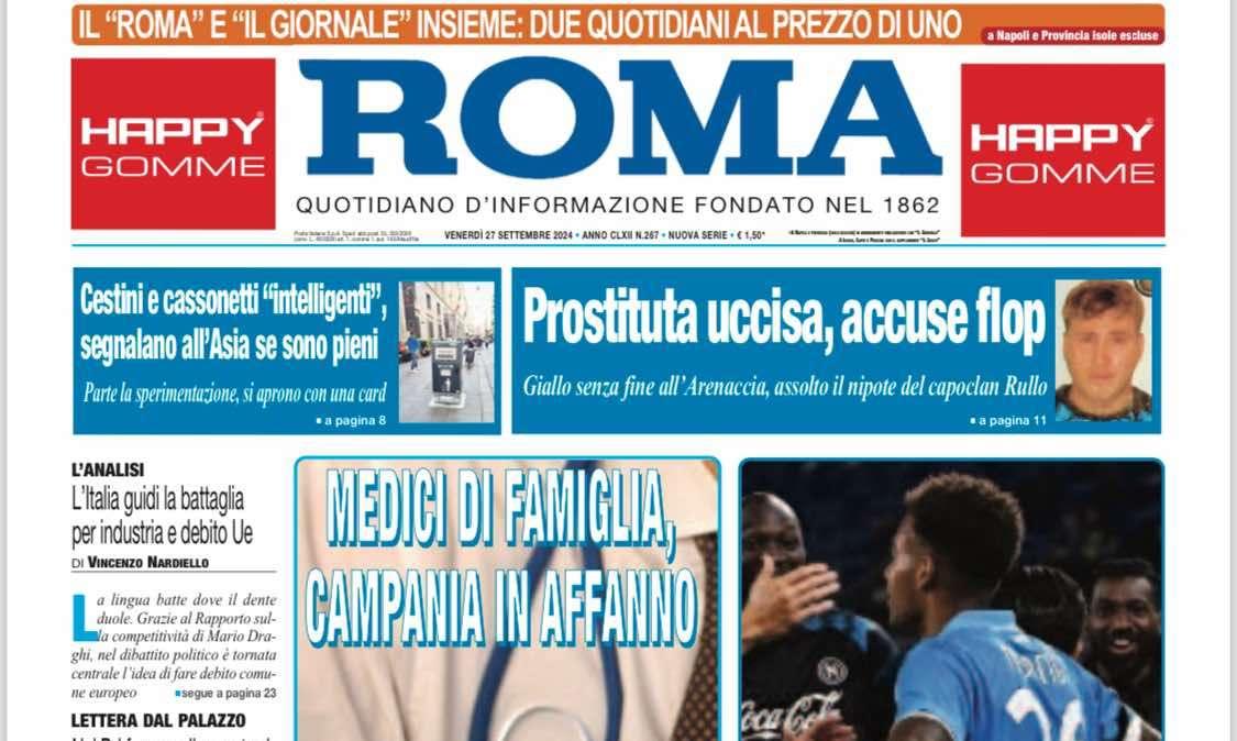 Il Roma: "Il Napoli è on fire, travolto il Palermo"