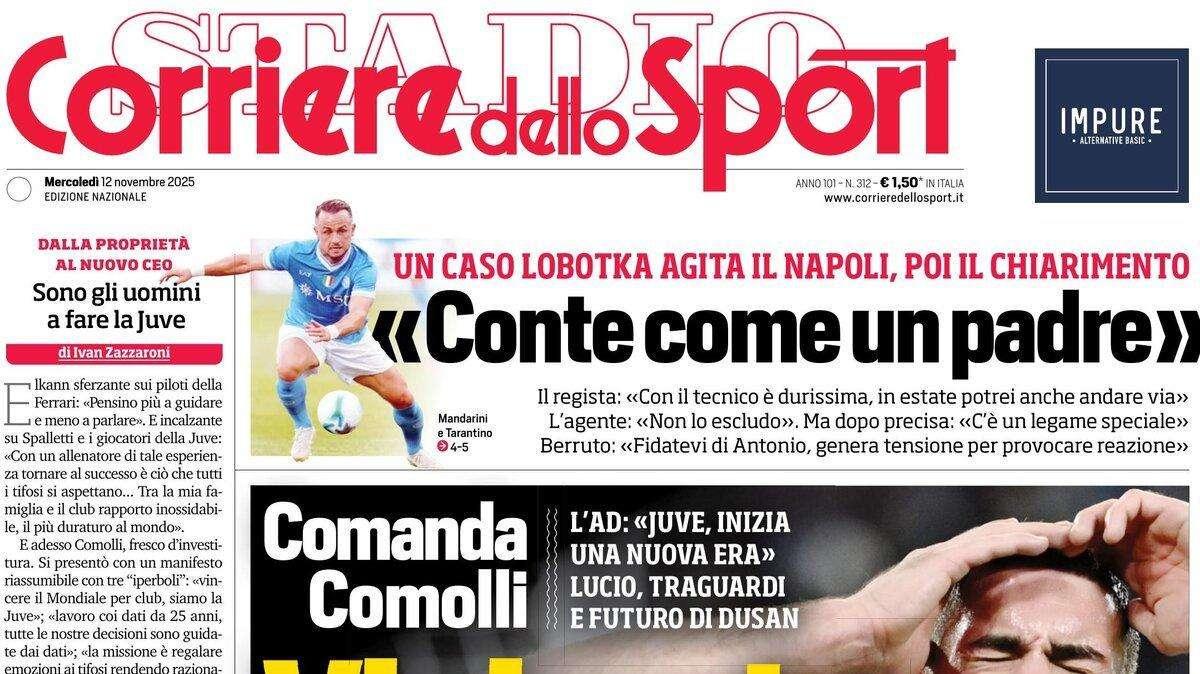 Caso Lobotka-Conte, Corriere dello Sport: "Come un padre"