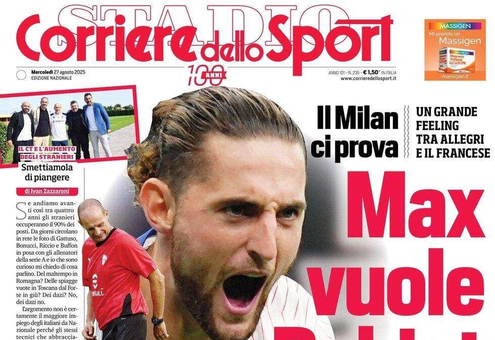 Corriere dello Sport: "Hojlund-Napoli: sprint finale"
