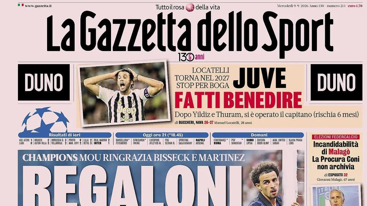 Napoli-Arsenal, Gazzetta dello Sport: “Provaci Napoli”. Hojlund e la difesa per sfidare i Gunners