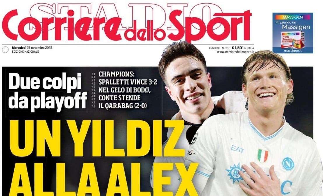 Corriere dello Sport: "Champions, McTominay spinge il Napoli"