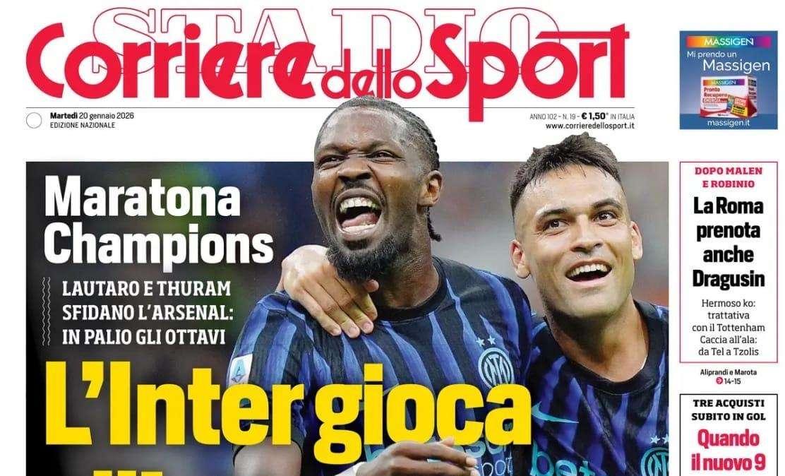 Corriere dello Sport: "Napoli, Conte contro i gufi. Lukaku va in panchina"