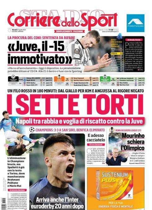 PRIMA PAGINA - CdS Campania: "I sette torti"