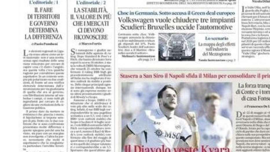 Il Mattino: "Il Diavolo veste Kvara"