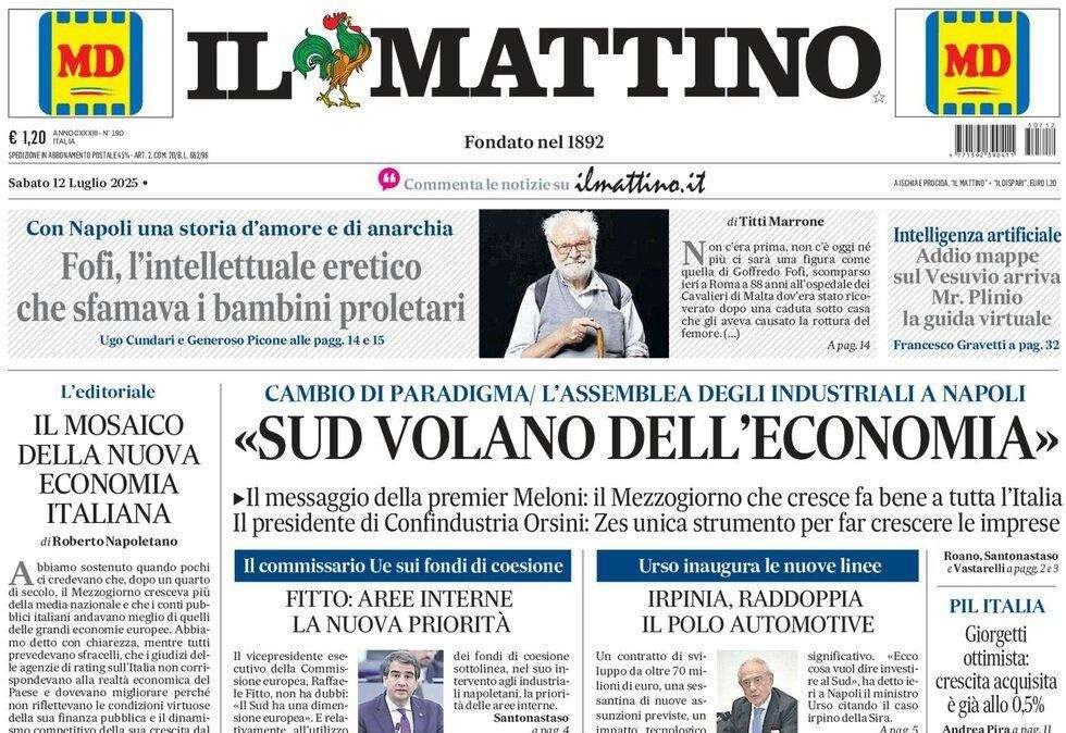 Il Mattino: "Wimbledon, il giardino di Sinner"