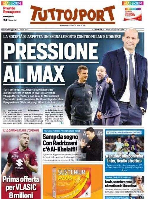 PRIMA PAGINA - Tuttosport sulla Juve: "Giuntoli porterebbe Koopmeiners"