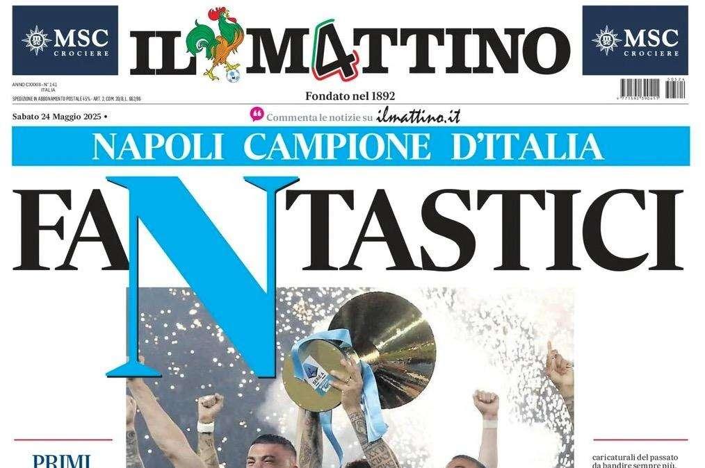 Il Mattino celebra lo Scudetto: "FaNtastici"