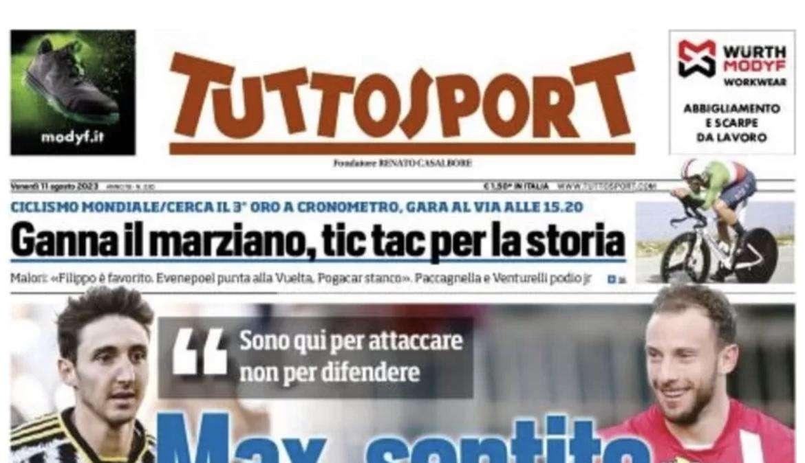 PRIMA PAGINA - Tuttosport apre con le parole di ADL: “Osimhen resta a Napoli”