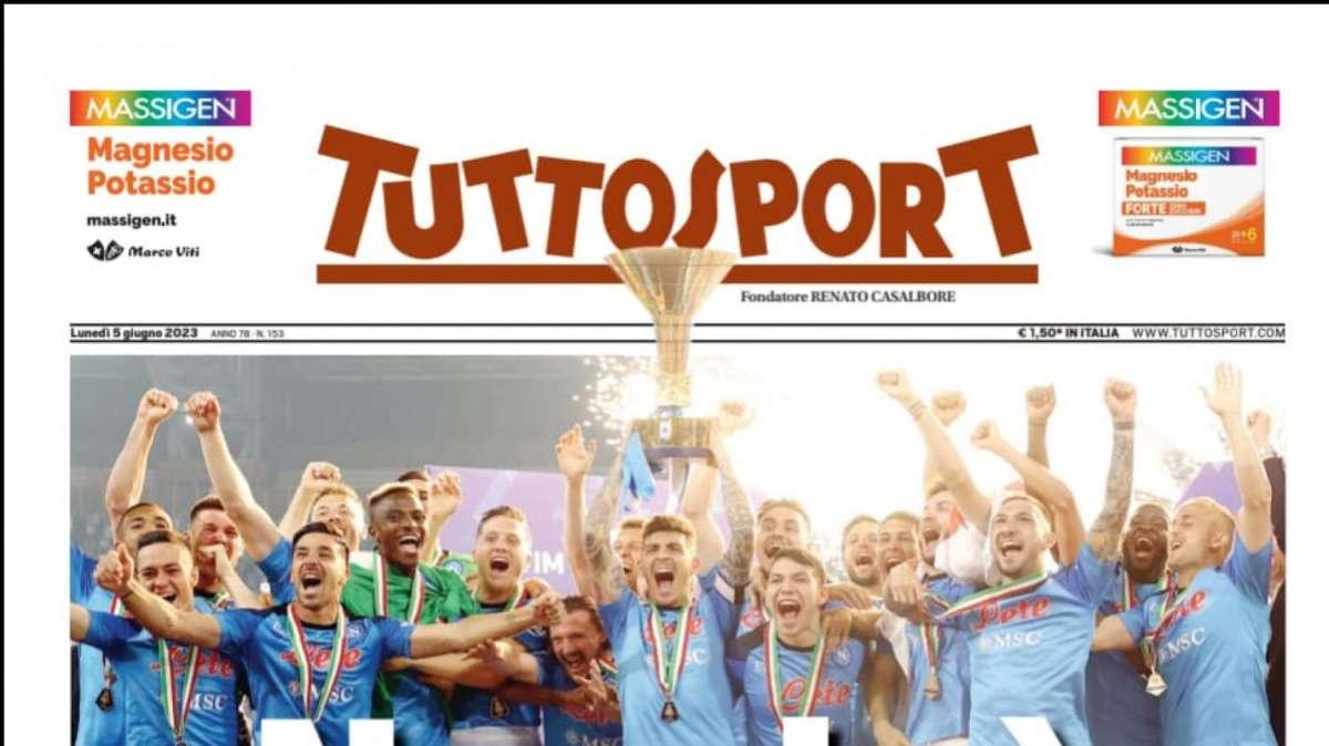 PRIMA PAGINA - Tuttosport: "Napoli è treculure"