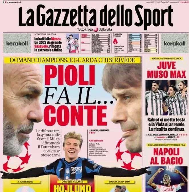 PRIMA PAGINA - Gazzetta: "Napoli al bacio"