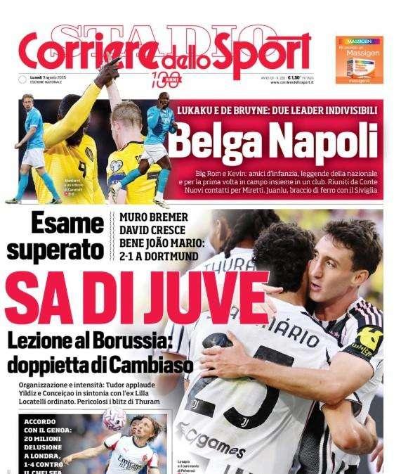 Corriere dello Sport: "Belga Napoli, i due leader indivisibili"