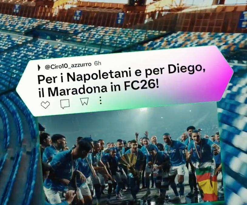 FC26, che novità! C'è lo Stadio Maradona: l'annuncio del Napoli con la voce di Geolier