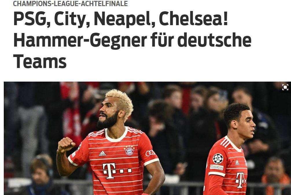 Dalla Germania, Bild. "Sorteggio tosto, Napoli capolista e al top della forma"