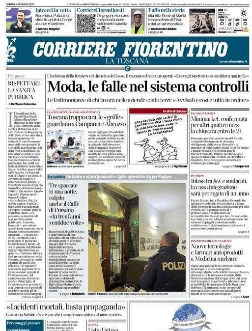 Corriere Fiorentino: "Palladino sfida il capolista Conte: 'Lui un maestro'"