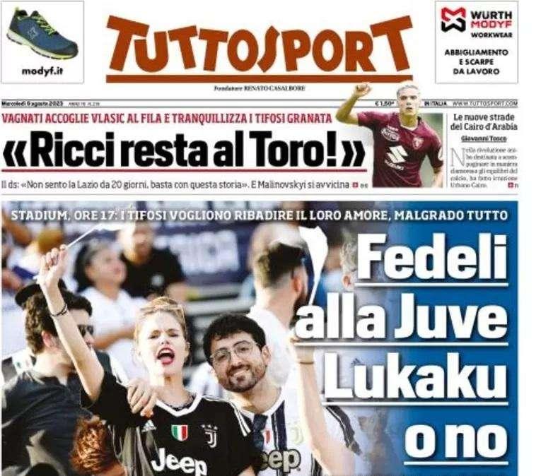 PRIMA PAGINA - Tuttosport: “Arabi e caviglia. Napoli, ansia Osi"