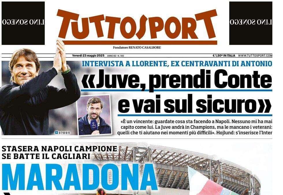 Tuttosport sulla lotta Scudetto: "Maradona, è qui la festa?"