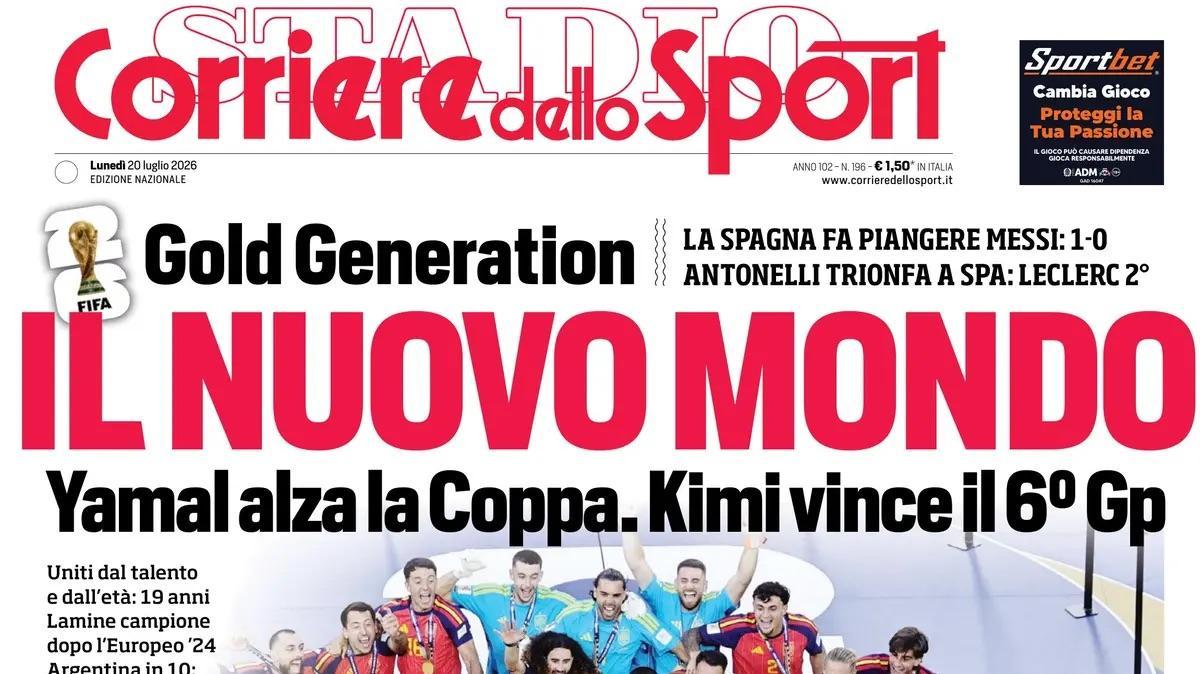 Mondiale alla Spagna, Corriere dello Sport: "Il nuovo Mondo"