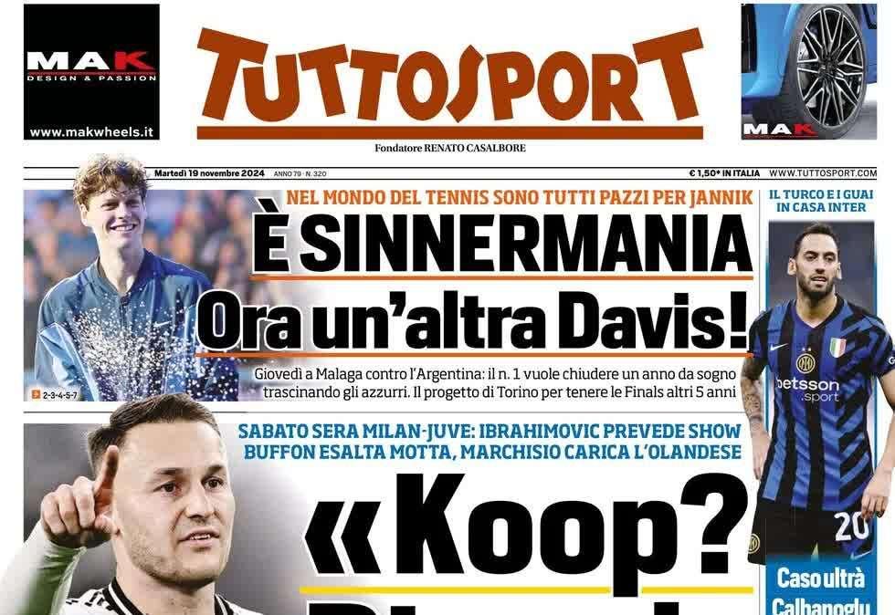 Tuttosport: "Caso Vlahovic. Si fa male con la Serbia"