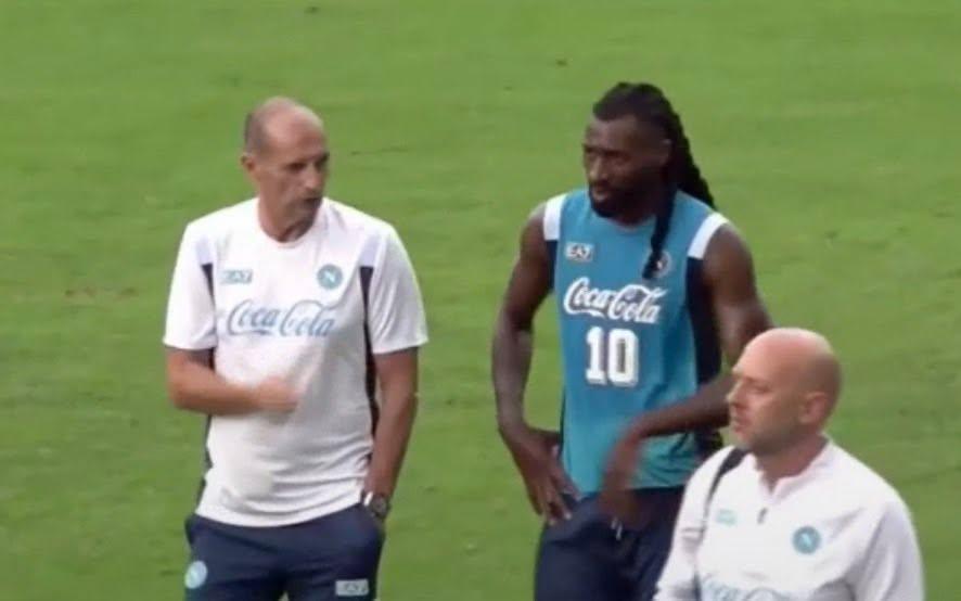 Colloquio Allegri-Anguissa: dialogo fitto durante l'esercitazione