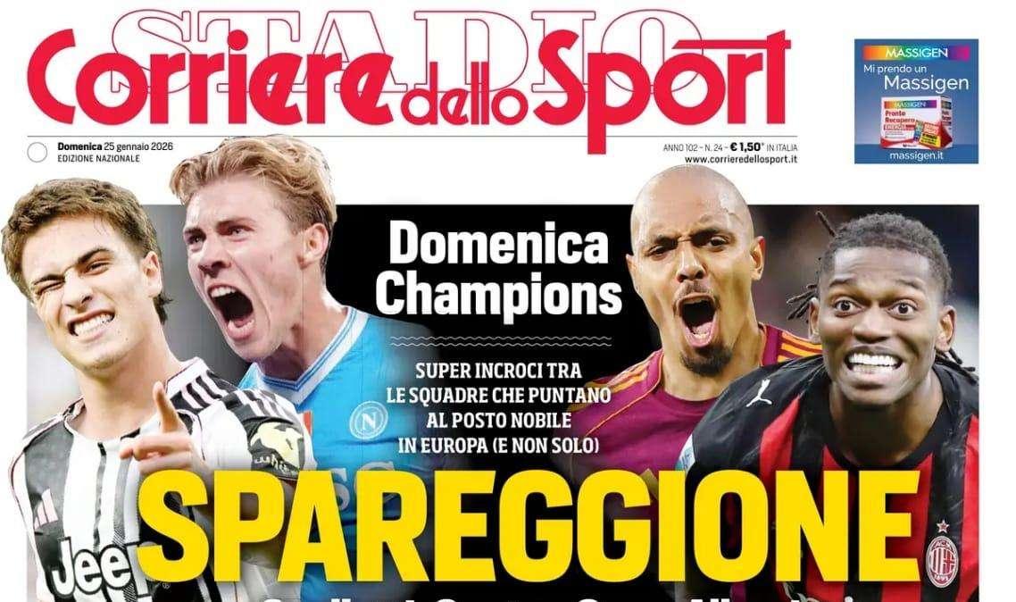 Spalletti-Conte e Gasp-Allegri, Corriere dello Sport: "Spareggione!"