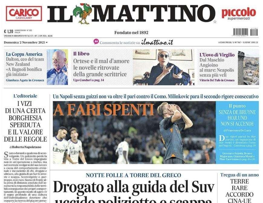 Il Mattino: "A fari spenti"