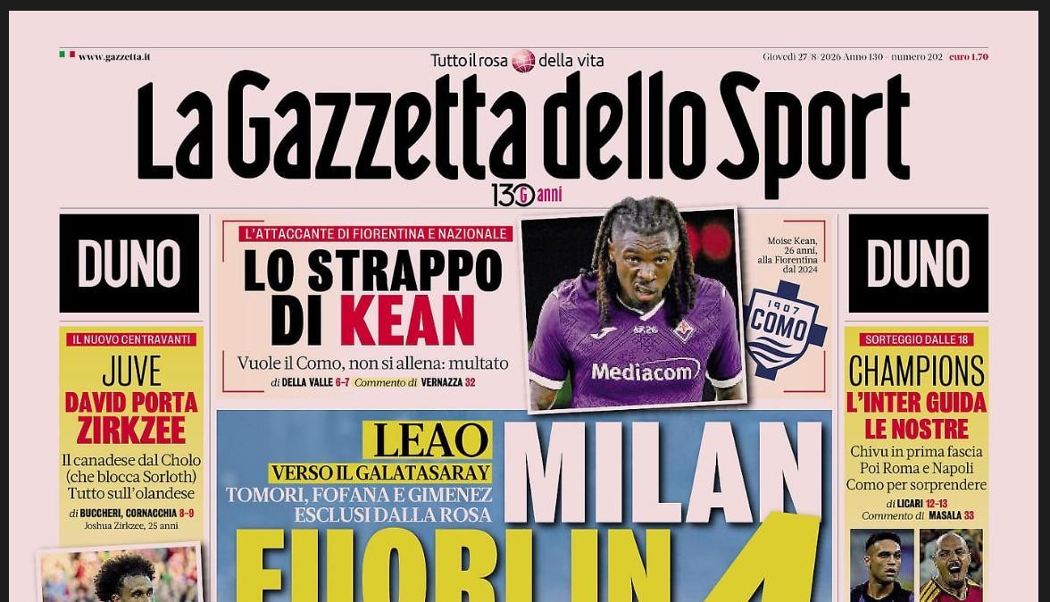 Rivoluzione Amorim, Gazzetta: "Milan, fuori in 4"