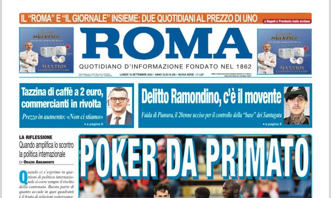 Il Roma: "Poker da primato"