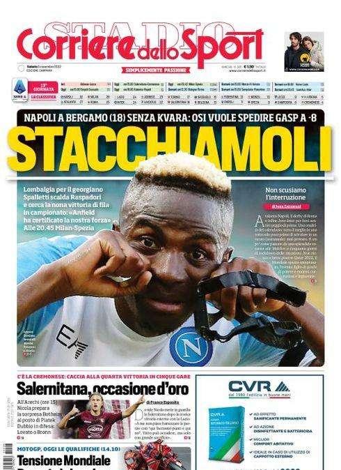 PRIMA PAGINA - CdS Campania: ”Stacchiamoli"