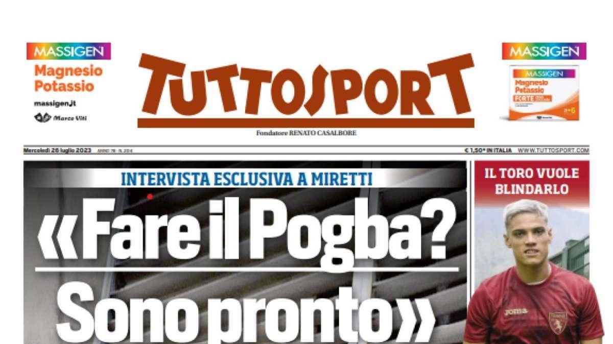 PRIMA PAGINA Tuttosport: "Ricci, nuovo patto con Cairo"