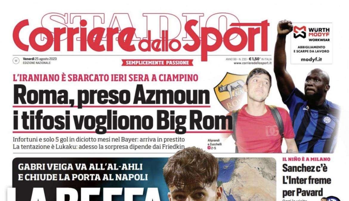 PRIMA PAGINA - Corriere dello Sport: “La beffa degli sceicchi”