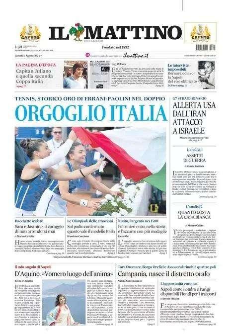 Il Mattino: "Orgoglio Italia"