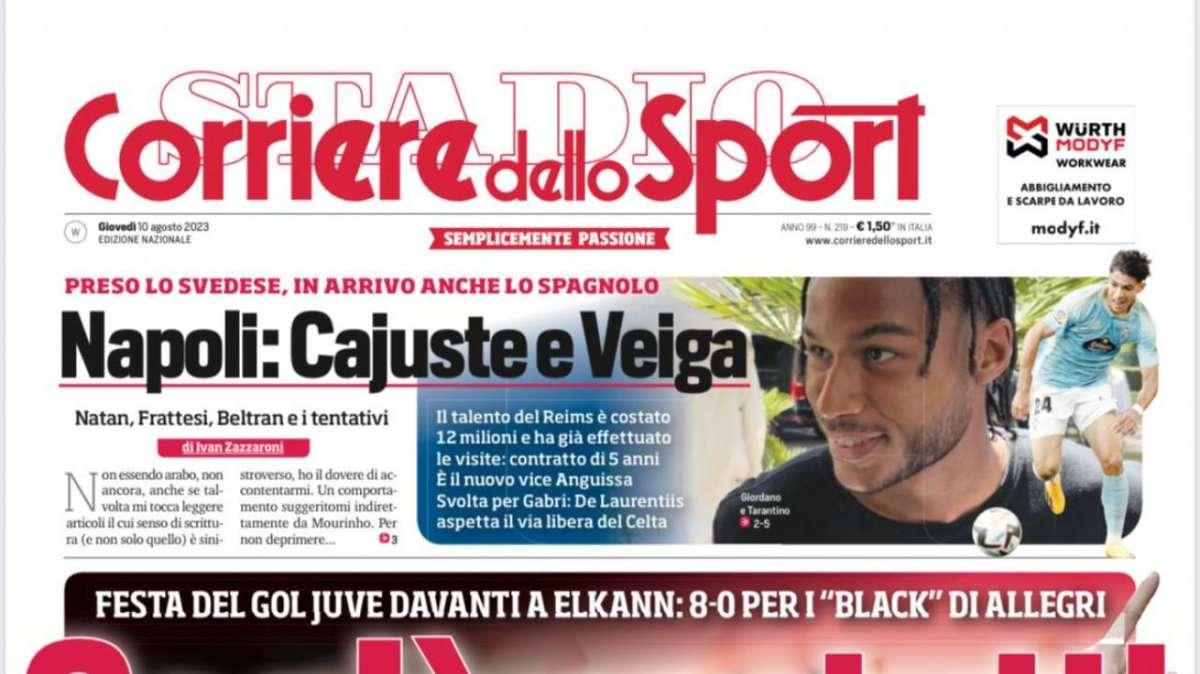 PRIMA PAGINA - CdS: “Napoli: Cajuste e Veiga”