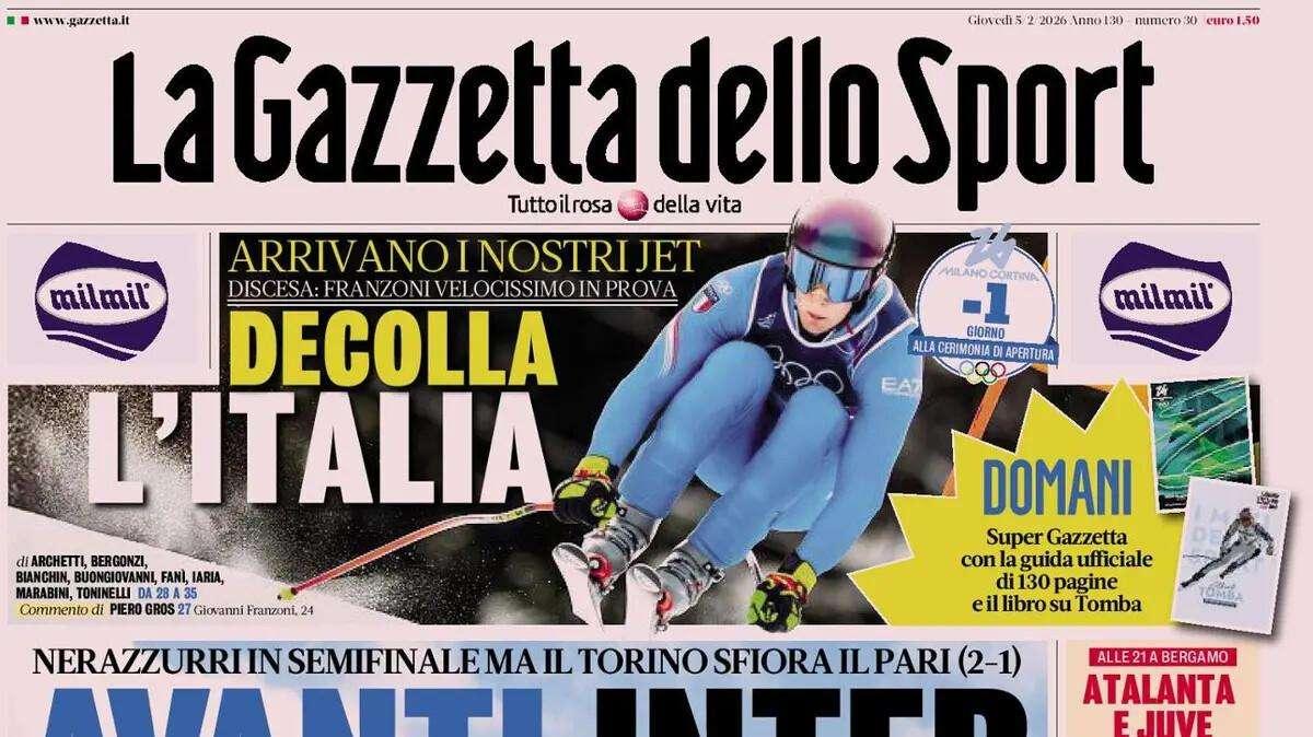 La Gazzetta dello Sport: "Avanti Inter. Ora Napoli o Como in semifinale"