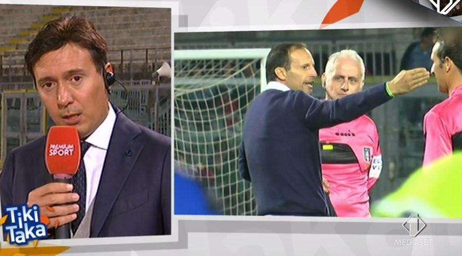 FOTO Tiki Taka - Allegri a colloquio con Banti durante il derby del Cuore, si è parlato di Var