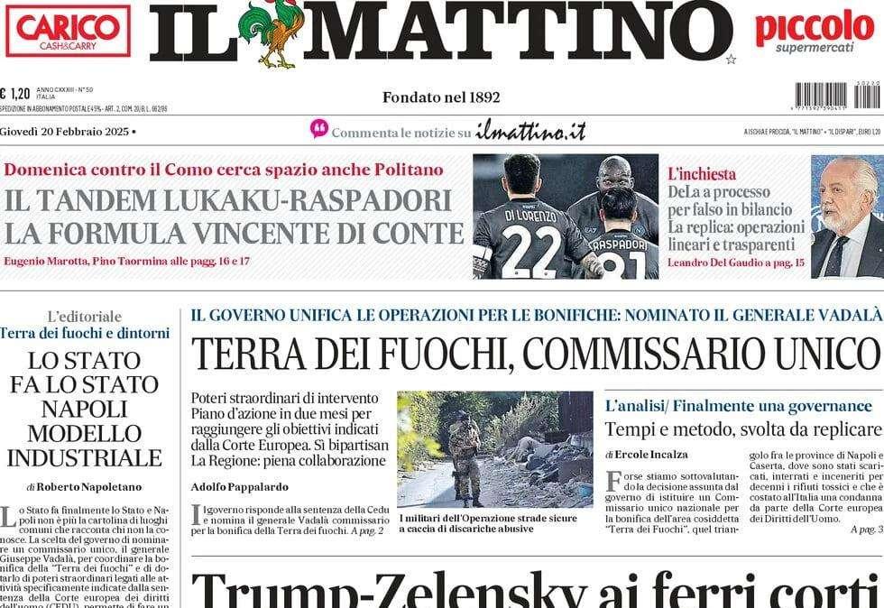 Il Mattino: "ADL a processo per falso in bilancio? La replica: operazioni lineari"