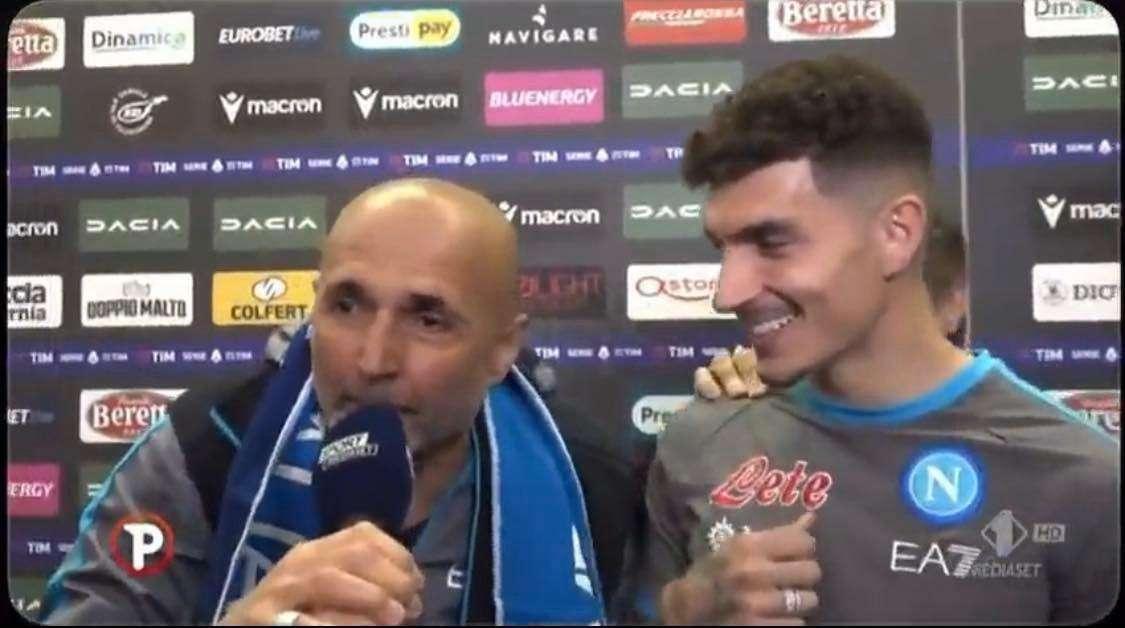 "Un capitano, c'è solo un capitano”. Spalletti interrompe l'intervista di Di Lorenzo: "Come Diego"